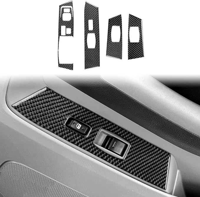 Fit for Toyota 4Runner(N210) 2003-2009 Window Switch Stickers | for SR5/Sport Edition/Limited 2003 2004 2005 2006 2007 2008 2009 | Real Carbon Fiber | Door Window Switch Panel