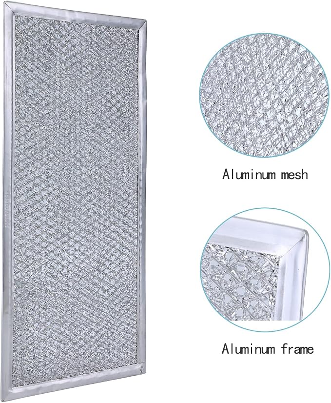 Grease Filter Replacement for Whirlpool Microwave WMH31017AS WMH31017HZ WMH31017FS WMH32519HZ WMH32519CS WMH32519HZ WMH53520CS WMH53521HZ.(2 Pack)