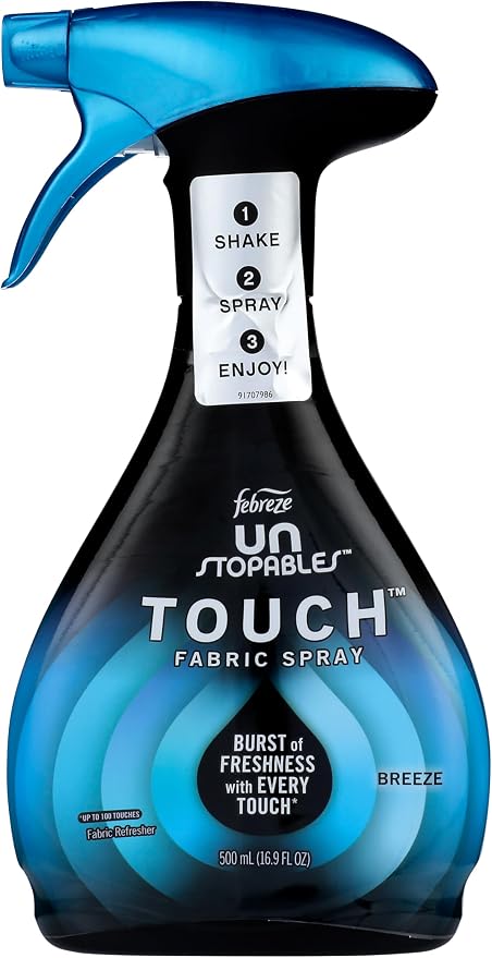 Febreze Unstopables Touch Fabric Spray and Odor Eliminator, Breeze, 16.9 oz