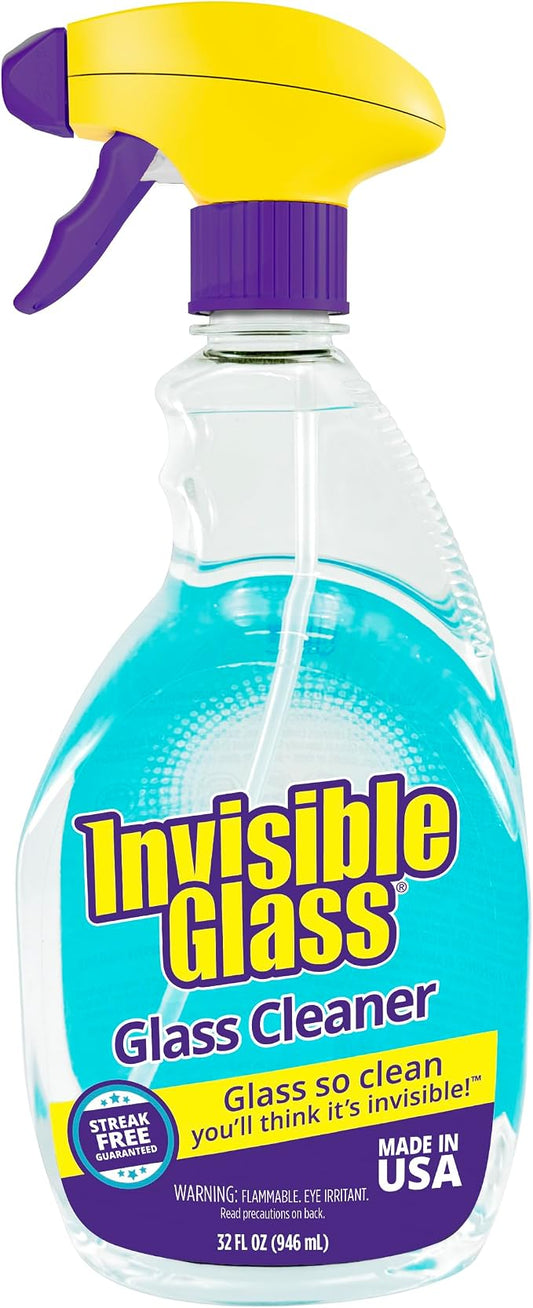 Invisible Glass 92194 Premium Glass and Window Cleaner for Auto and Home Cleans Glass, Windows, Mirrors, and More, Streak-Free, Ammonia-Free, Tint-Safe, 32 Fl Oz