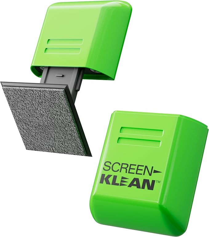 CarbonKlean ScreenKlean Tablet Screen Cleaner - Compatible with iPad, Android & Amazon - with Carbon Microfiber Tech-Injected Green-1 Count (Pack of 1)