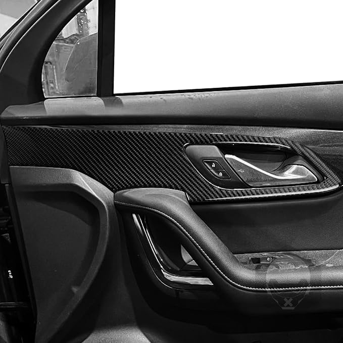 Door Panel Decor Cover Fit for Chevy Blazer Accessories 2019-2025 | Real Carbon Fiber|Car Trim Stickers Decals|for L LT RS Premier 2019 2020 2021 2022 2023 2024 2025|Interior|Thick Overlay