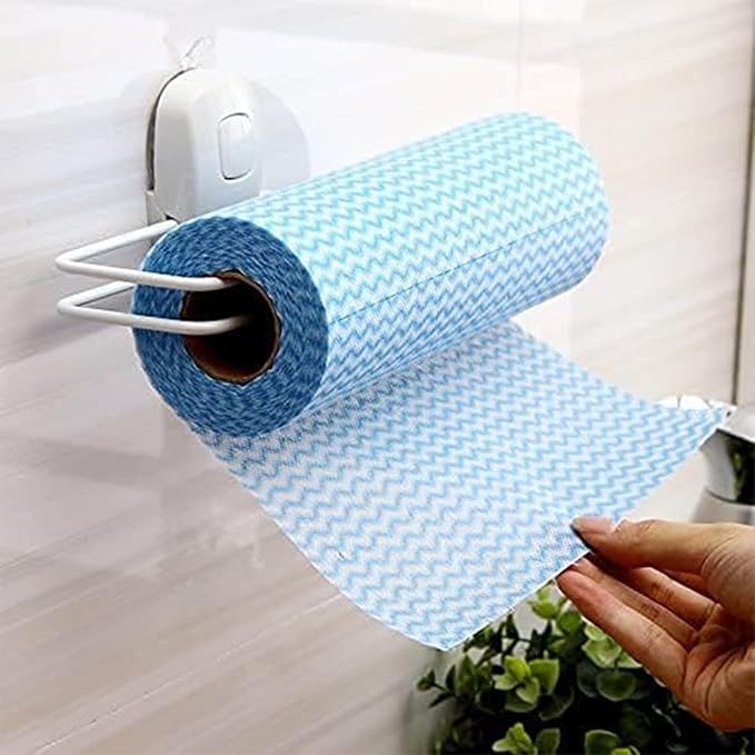 Disposable Cleaning Cloths Reusable Dish Towels Blue Kitchen Handy Wipes on Rolls 4 Roll 200 Pcs 9.84"x 13.39"