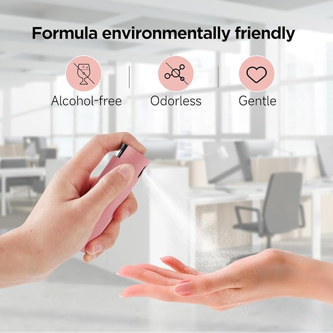 YTT Touchscreen Screen Cleaner Spray, for Phones iPad Car (Pink) | Protective Case, Two-in-One Spray & Microfiber Cloth, Streak-Free Finish, Ideal for Phone, Laptop, MacBook & Car Touchscreens