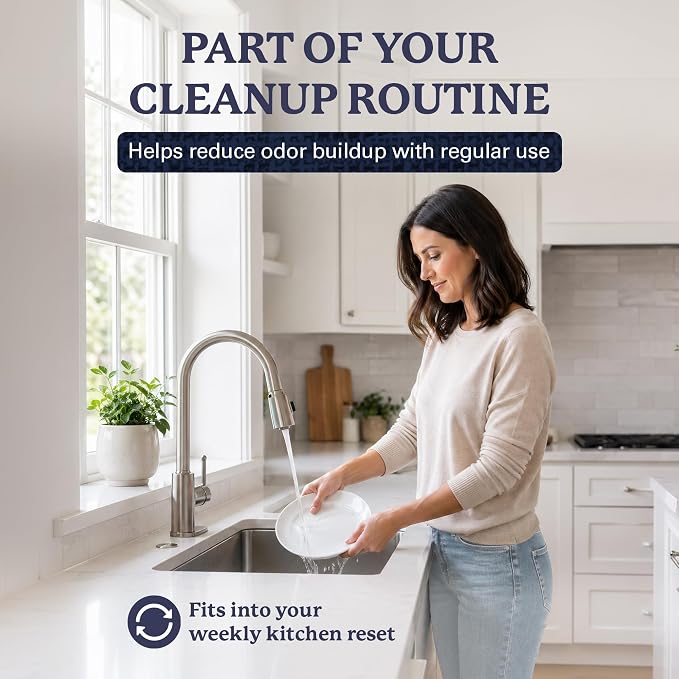 Farberware Garbage Disposal Cleaner Tablets – Disposal Cleaner and Deodorizer for Kitchen Sink Drain, Citrus Garbage Disposal Deodorizer, Sink Disposal Cleaner, 20 Count