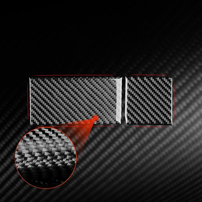 Real Carbon Fiber Trim for Honda Accord Accessories | for 2003 2004 2005 2006 2007，Dash Central Console Lower Cover，Thick Overlay Sticker Decal