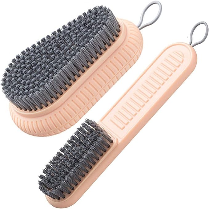 Cleaning Brush Soft Bristle Brush Laundry Scrub Brush Clothes & Shoes Brush | 2 Pack Scrubbing Brush Easy to Grip Household Cleaning Brushes Tool for Countertops Bathtubs