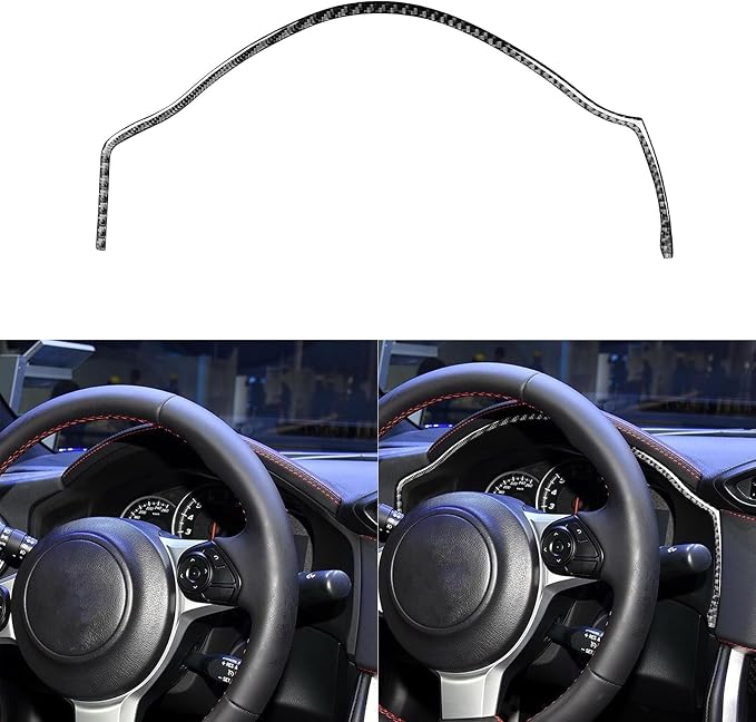 Real Carbon Fiber Trim for Subaru Accessories | for BRZ/Scion FR-S/Toyota 86 2016 2017 2018 2019 2020 Speedometer Surround Strip Interior Thick Overlay Decal