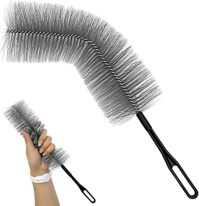 Fan Brush for Cleaning Microfiber Bendable Reusable Dust Removal | Stand Up Fan Dust Remover for Air Conditioner Air Vents Window Screen Blinds Door Frames Crevice