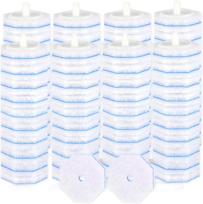 80 Count Replacement Toilet Brush Refills Compatible with Clorox, Effective Toilet Bowl Stain Removal, Durable Brush Heads Avoid Falling Apart