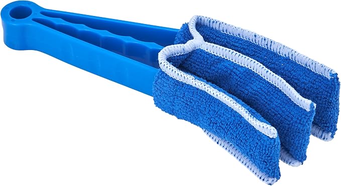 Blind Cleaner Duster Tool, Fan Blade Cleaner, Air Duct Cleaning Tools, Blue Window Blinds Cleaner with Microfiber Sleeve for Fans, Window Blinds, Vents, Shutters…-Superio