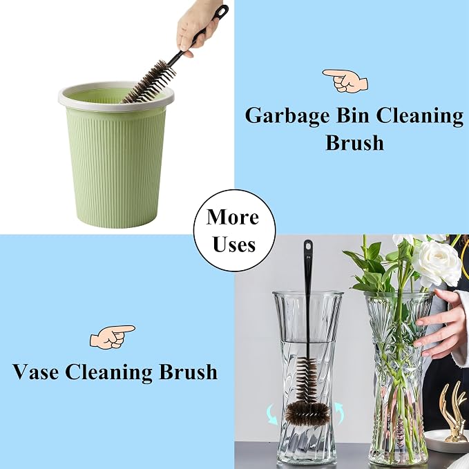 2 Pack Garbage Disposal Cleaner Brush 15" Extra Long Handle for Deep Cleaning Sink and Drain Eliminates Residue, Odor