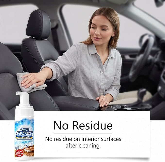 EaseHub Multi Enzyme Cleaner, Easehub Multi-Enzyme Foam Cleaner,Multi-Surface Foam Cleaner Spray for Kitchen, Upholstery, Carpet & Car Interior (1PC)