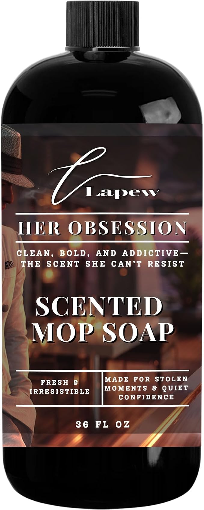 Lapew Her Obsession Scented Mop Soap - Luxury Floor Cleaner Concentrate for Mopping Tile, Laminate, Vinyl & Hardwood | Streak-Free, Low-Foam | 36 oz