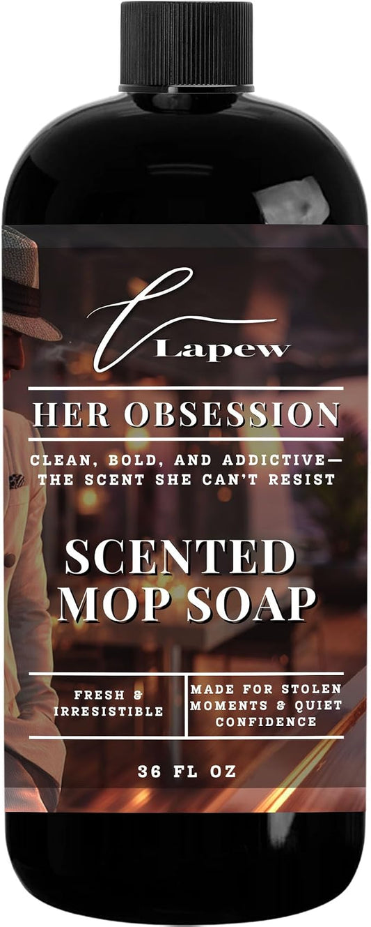 Lapew Her Obsession Scented Mop Soap - Luxury Floor Cleaner Concentrate for Mopping Tile, Laminate, Vinyl & Hardwood | Streak-Free, Low-Foam | 36 oz