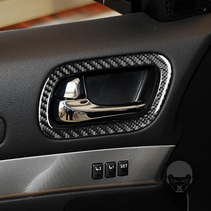 Real Carbon Fiber Trim for Infiniti Accessories | for G35 G37 G25 Q60 Q40 2007-2015 X S Convertible Door Inner Frame Interior Thick Overlay Decal