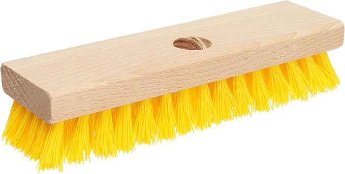 Deck Scrub Brush Head 7.87" - Heavy Duty Concrete & Wooden Deck Scrub Brush With Hard Nylon Bristles