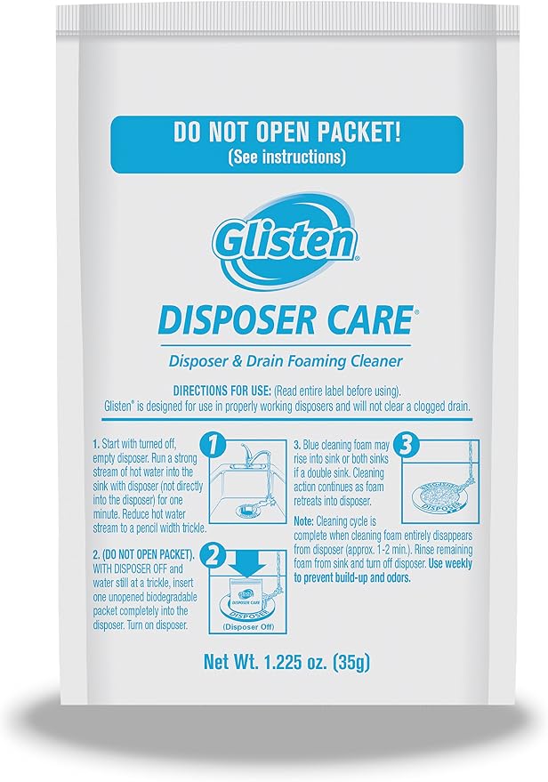 Glisten Garbage Disposer Care Foaming Cleaner and Plink Deodorizer Capsules