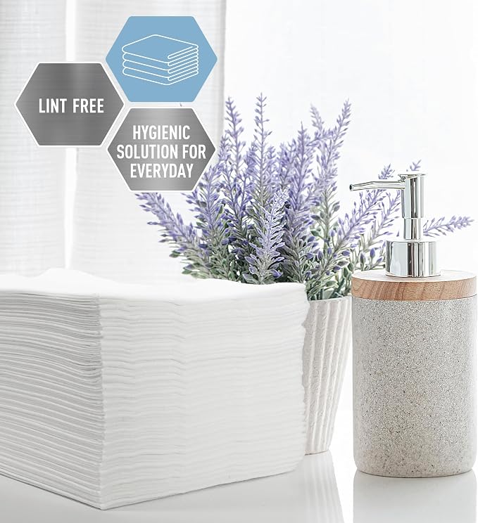 MED PRIDE Premium Spunlace Towels 12x13 in,Soft,Lint-Free,Latex-Free,90 Ct