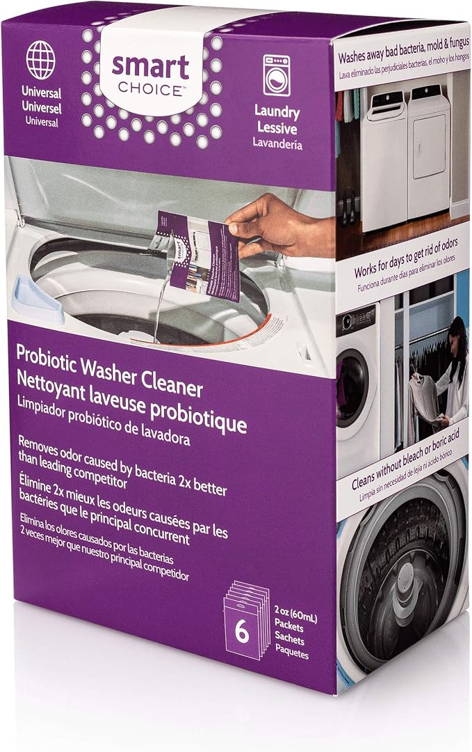 Smart Choice 10SCPROL02 Washer Washing Machine Cleaner, Carton of 6 Packets