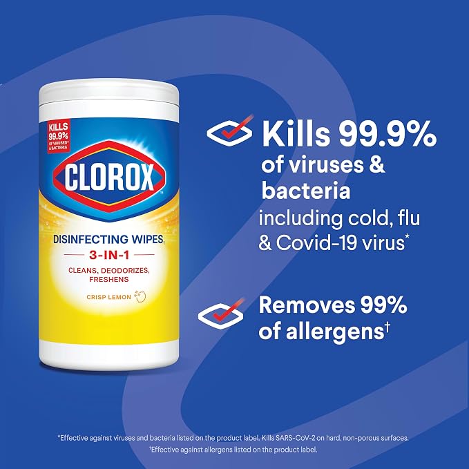 Clorox Disinfecting Wipes Back to School Variety Pack, 75 Count Each, Pack of 4 (Package May Vary)