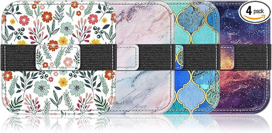 Fintie Screen Cleaning Pad, [4 Pack] Soft Cloth Car Phone Screen Cleaner | Microfiber Wipe Cleaning with Elastic Strap for iPad, iPhone, MacBook, Tablets, Laptop, Monitor (Galaxy)