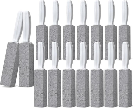 Emycool Pumice Stone Toilet Bowl Cleaner, 16 Pack Toilet Pumice Stone with Handle for Toilet Cleaning, Bathtubs, Sinks, Swimming Pools, Grills