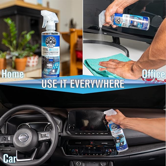 Chemical Guys, Total Interior Cleaner & Protectant for Cars, 16 oz, 2 Pack | Cleans dashboards, seats, door panels, trim and glass in one step, leaving a fresh, streak-free, factory-style look