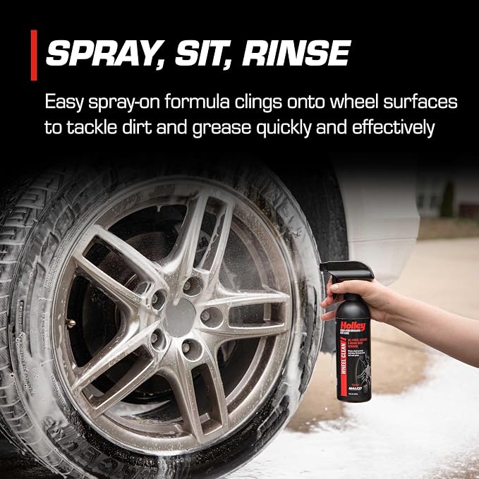Holley Wheel Clean - All Wheel Cleaner & Brake Dust Remover - High-Performance Car Care, Spray on and Dissolve Grime - Acid-Free Formula for Tires - 16 oz. (2 Pack)