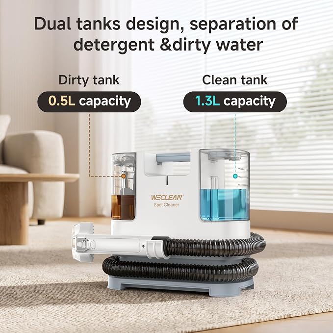 WECLEAN C1 Portable Extractor for Couch and Carpet Cleaner Upholstery Cleaner with Deep Cleaning Solution