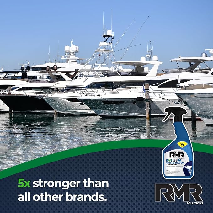 RMR-86M Marine Stain Remover, Professional-Strength Mold & Mildew Stain Eliminating Cleaning Spray For Boats & Marine Surfaces, 1 Gallon