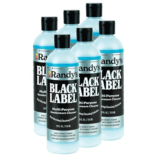 Randy's Black Label Cleaner - (12 fl oz) - Best Multipurpose Surface Cleaning Solution for Glass Tops, Metal and Ceramic Surfaces - Glass Top Cleaner for Streak-Free Finish - 6-Pack