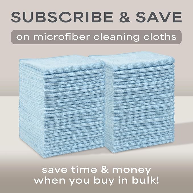 S&T INC. 200 Pack of Microfiber Cleaning Cloth, Bulk Microfiber Towel for Home, Reusable and Lint Free Cloth Towels for Car