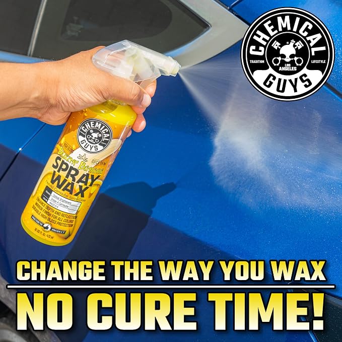 Chemical Guys, Blazin' Banana Carnauba Spray Wax, High Gloss Shine, 16 oz | Carnauba spray wax adds deep gloss and a slick layer on clean paint, glass and chrome, sweet banana scent