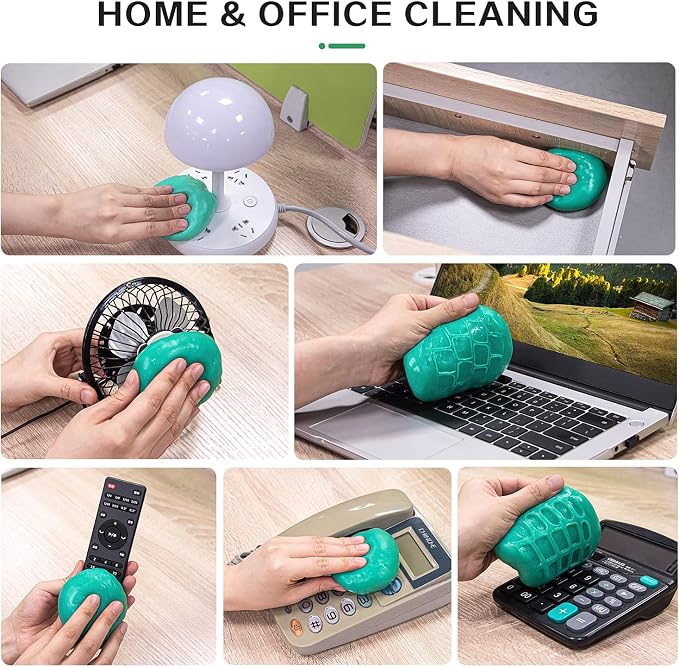 TICARVE 2pack Cleaning Gel for Car Putty Slime Car Accessories Cleaner Kit | Car Interior Cleaner Kits Auto Detail Putty Tools Detail Kit Keyboard Office Laptop Dust Remover Reusable Gift For Men Women