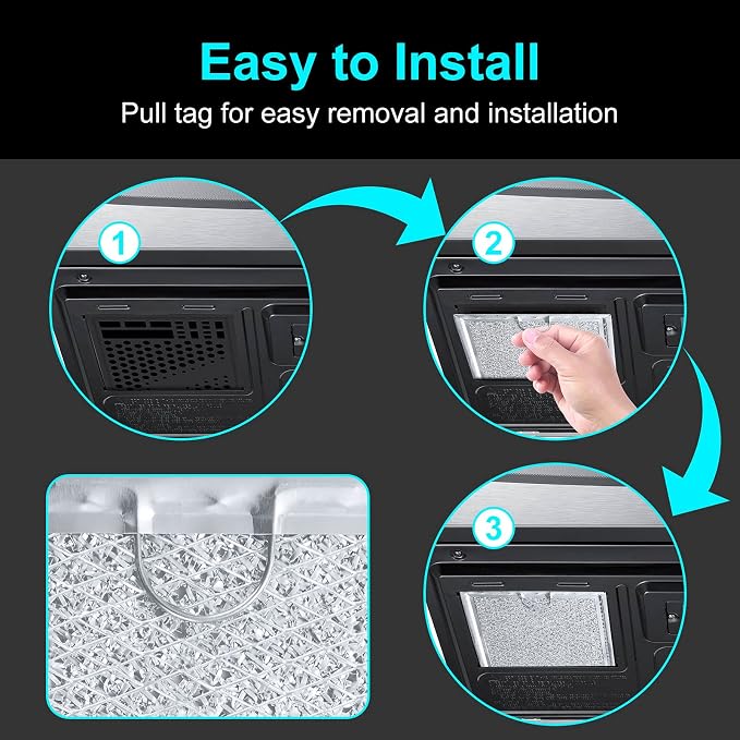 Microwave Grease Filter Replacement for GE WB06X10596, Samsung, Whirlpool, 13 3/8" x 5 7/8", 2 Pack