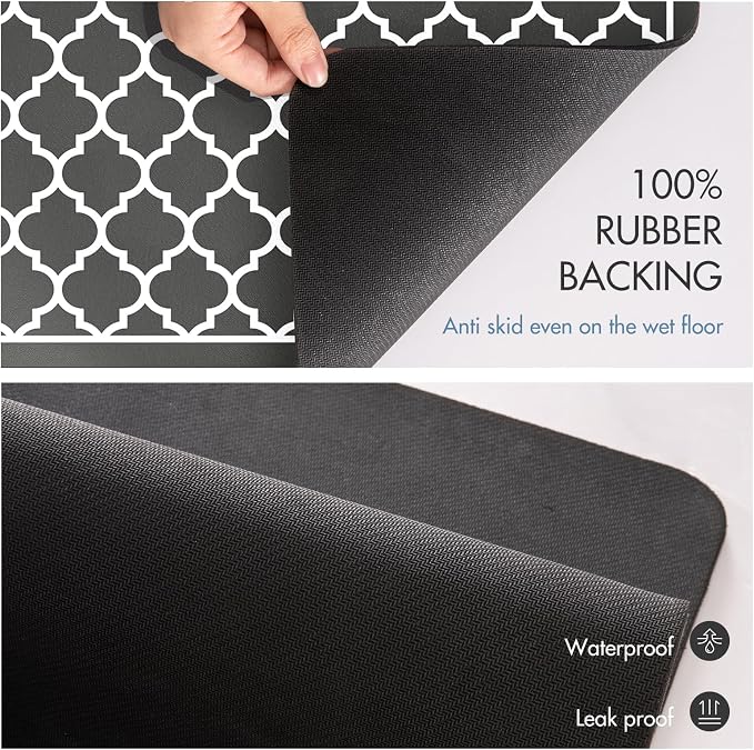 Drying Mat for Kitchen Countertops, Coffee Mat Hide Stain Rubber Backed Absorbent Dish Drying Mat