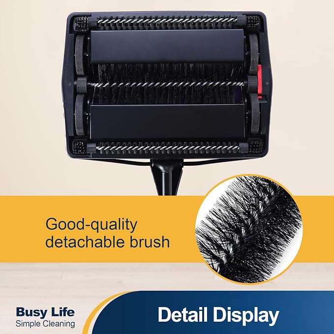 Yocada Carpet Sweeper Cleaner Manual Household Sweeper 1*Extra Brush | for Home Office Low&Undercoat Carpets Rugs Pet Hair Dust Scraps Paper Small Rubbish Cleaning 48.03"