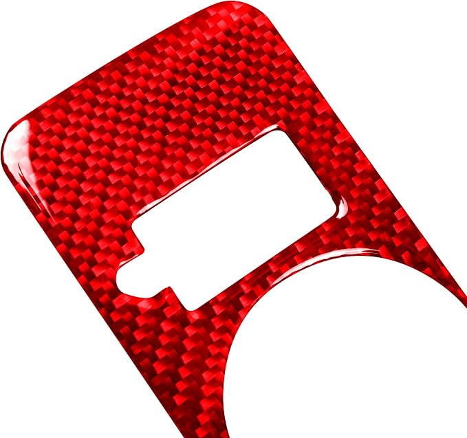 Red Real Carbon Fiber Trim for Ford Mustang Accessories | for GT Shelby 2005 2006 2007 2008 2009 Headlight Switch Button Cover Interior Thick Overlay Decal