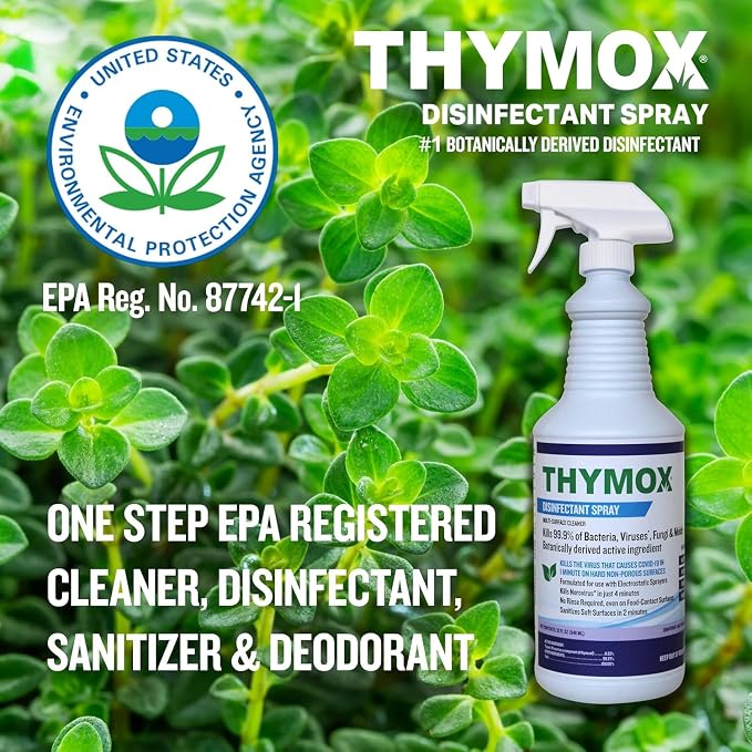 Botanical Disinfectant Spray - All Natural Multipurpose Cleaner, Pet Friendly, Hospital Grade Disinfectant, Vet Clinics, Restoration, Lemongrass Fragrance - 32 Fluid ounces (Pack of 12)