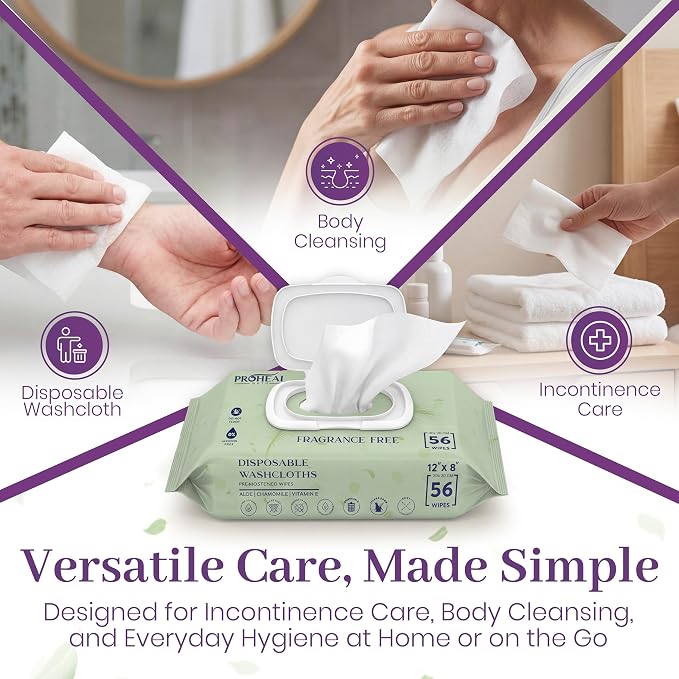 X Large Wet Wipes for Adults - Case of 10 Packs of 56 [560 Count] Disposable Incontinence Wipes, 12" x 8" Body Wipes for Elderly – Bonus 50 Individually Wrapped Travel Wet Wipes