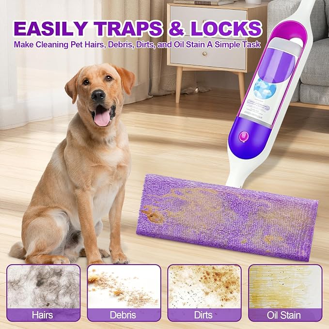 Orighty Microfiber Mop Pads for Swiffer PowerMop, 10 Pack, Reusable | Power Mop Pads Refills for 13 ''-15 '' Spray Mop, Washable Pads for Multi-Surface Floor Cleaning