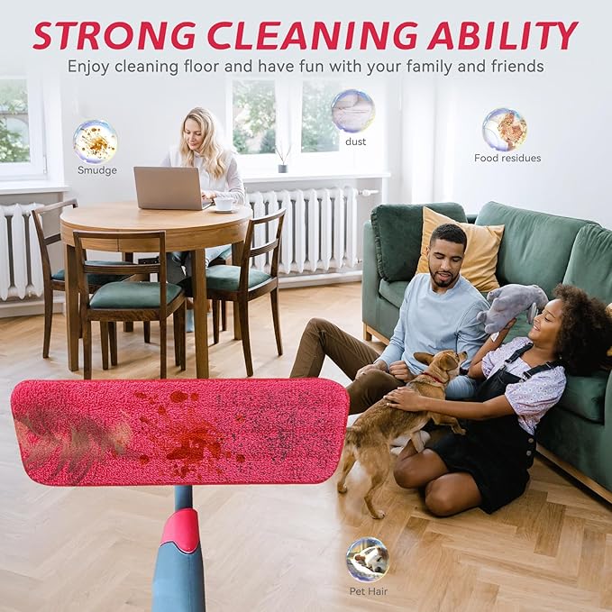 Replacement Microfiber Mop Pad for Rubbermaid Reveal Spray Mop - 10 Pack 16.5" Wet & Dry Floor Cleaning Refills Reusable Fit for Any Microfiber Reveal Flat Mop