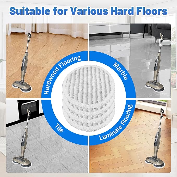 Steam Mop Replacement Pads for Shark S7001 S8201 S8001 S7201 S7000AMZ S7000 S7001TGT S7005 S7020 Series Steam Mop Pads,Steam & Scrub All-in-One Scrubbing Mop Pads,Compare Part #:XKITP7000-4 Pack