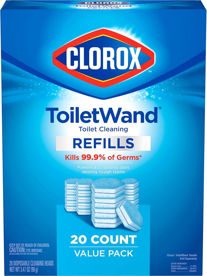 Clorox ToiletWand Toilet Cleaner Refills, Toilet brush, Original, 20 Count