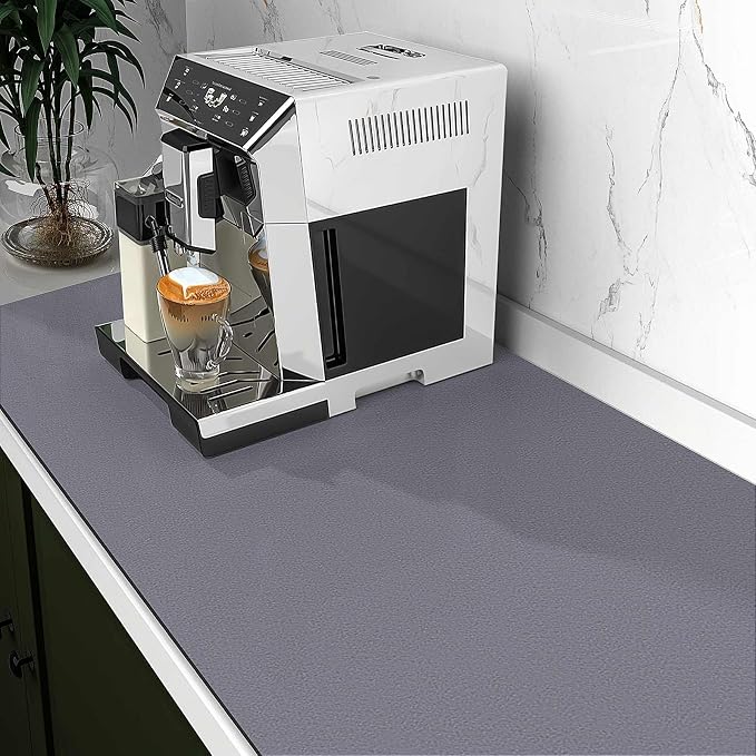 WISELIFE Dish Drying Mat Super Absorbent Drying Mat Large Dish Drying Mats for Kitchen Counter Easy Clean Dish Mat Kitchen Drying Mat18"x 32" Classic Grey