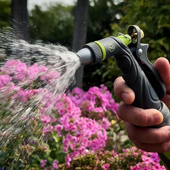 Flexzilla Metal Adjustable Pistol Grip Garden Hose Nozzle Sprayer with Durable Metal Construction & Variable Water Flow