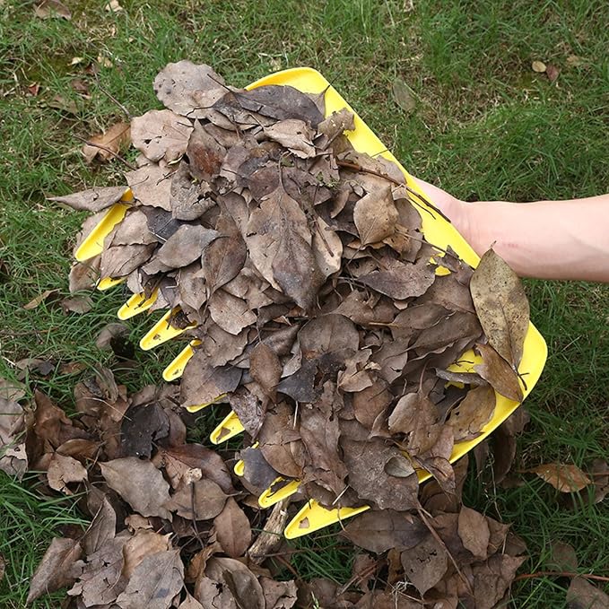 G-BAR Leaf Grabber Set Paw Handheld Hazelnut Leaf Scoop Fast Lawn Remove Fallen Collection Great Tool Lawn Claw Leaf Blade Used to Pick Up Leaves, Grass Clippings, Trash (Yellow)