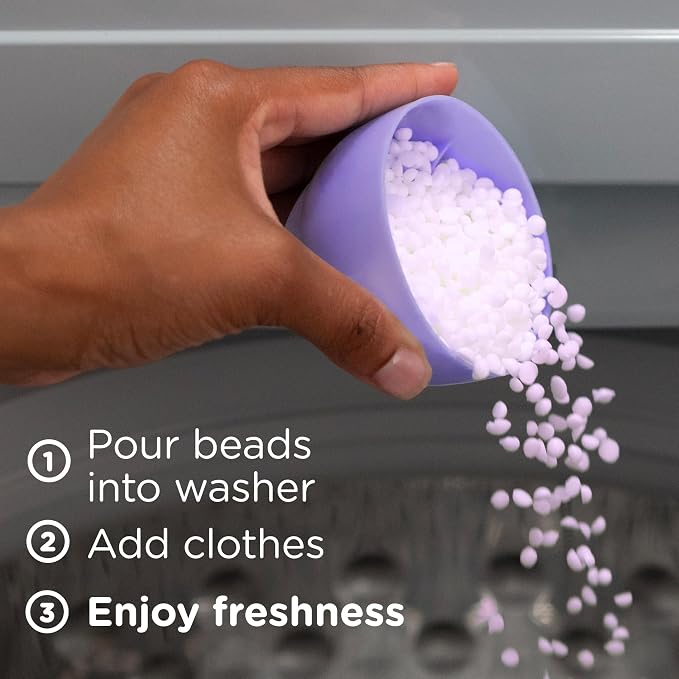 Downy Light Laundry Scent Booster Beads, White Lavender Scent, 24.0 OZ, In-wash fabric beads designed to be gentle with a light boost of scent, No Heavy Perfumes