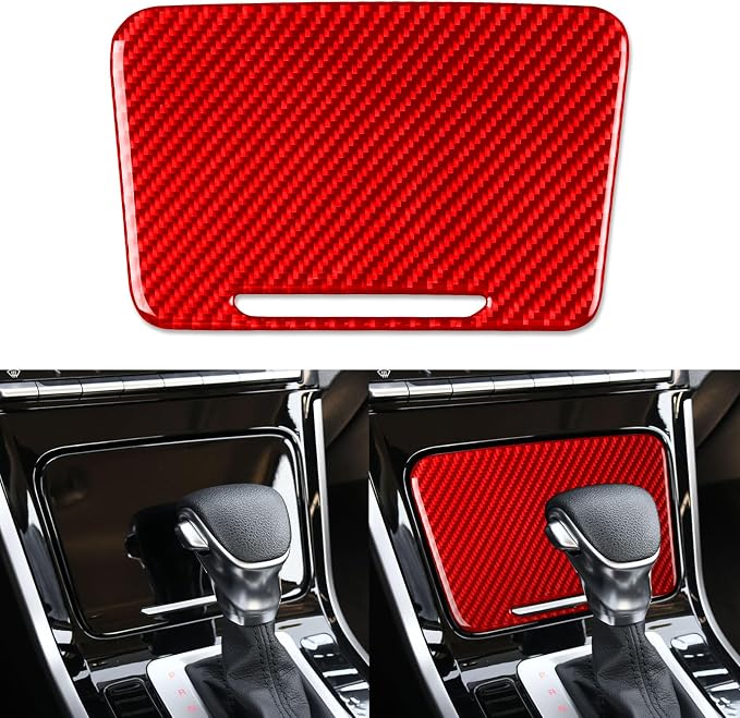Red Real Carbon Fiber Trim for KIA Forte K3 Accessories | for 2019 2020 2021 2022 2023 2024 Center Console Organizer Storage Glove Box Sticker Interior Thick Overlay Decal